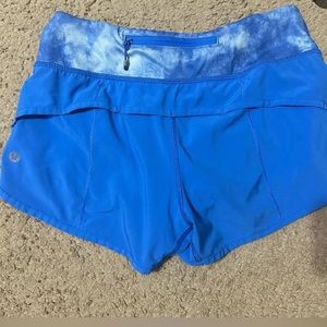 blue lululemon  shorts